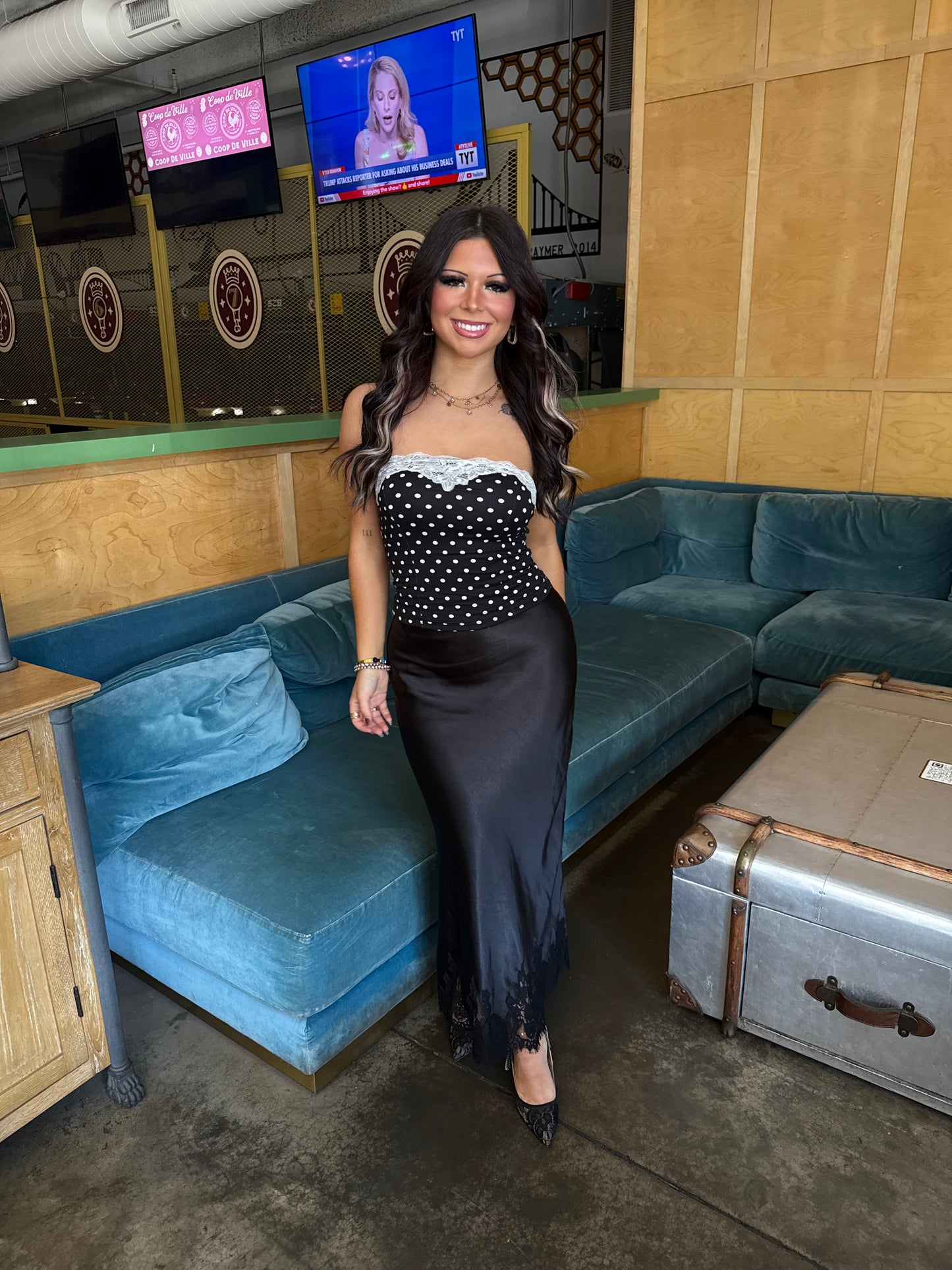 Solute Silk Skirt in Onyx