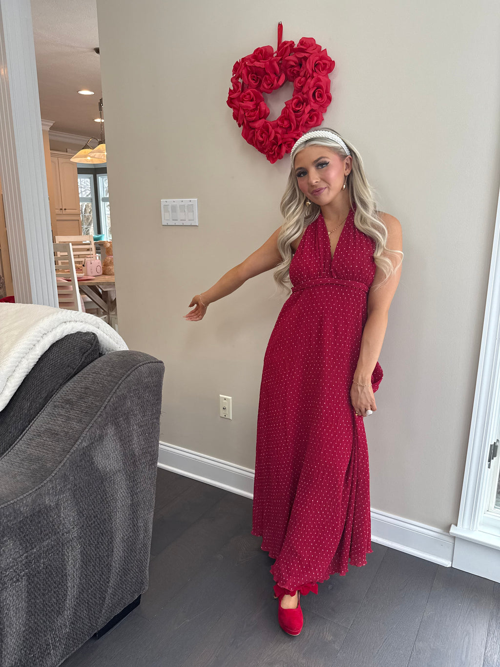 Cherry Liquor Maxi Dress