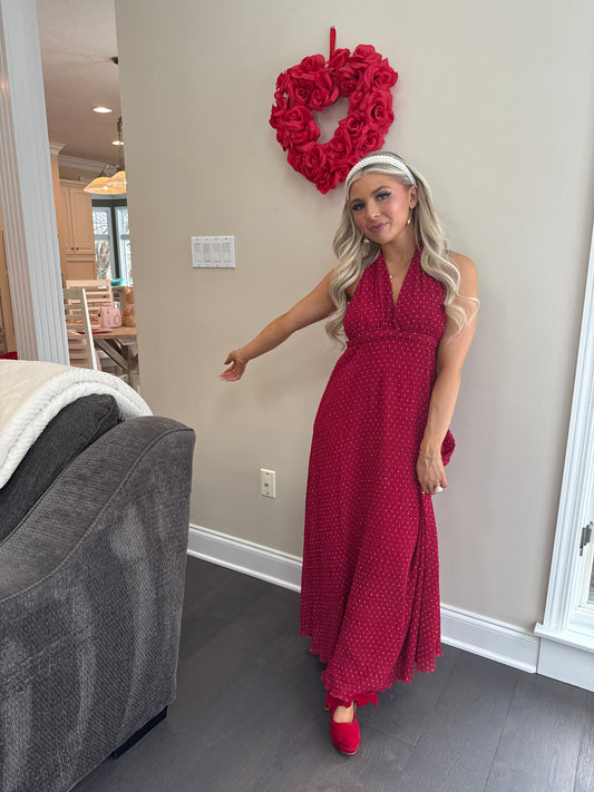 Cherry Liquor Maxi Dress