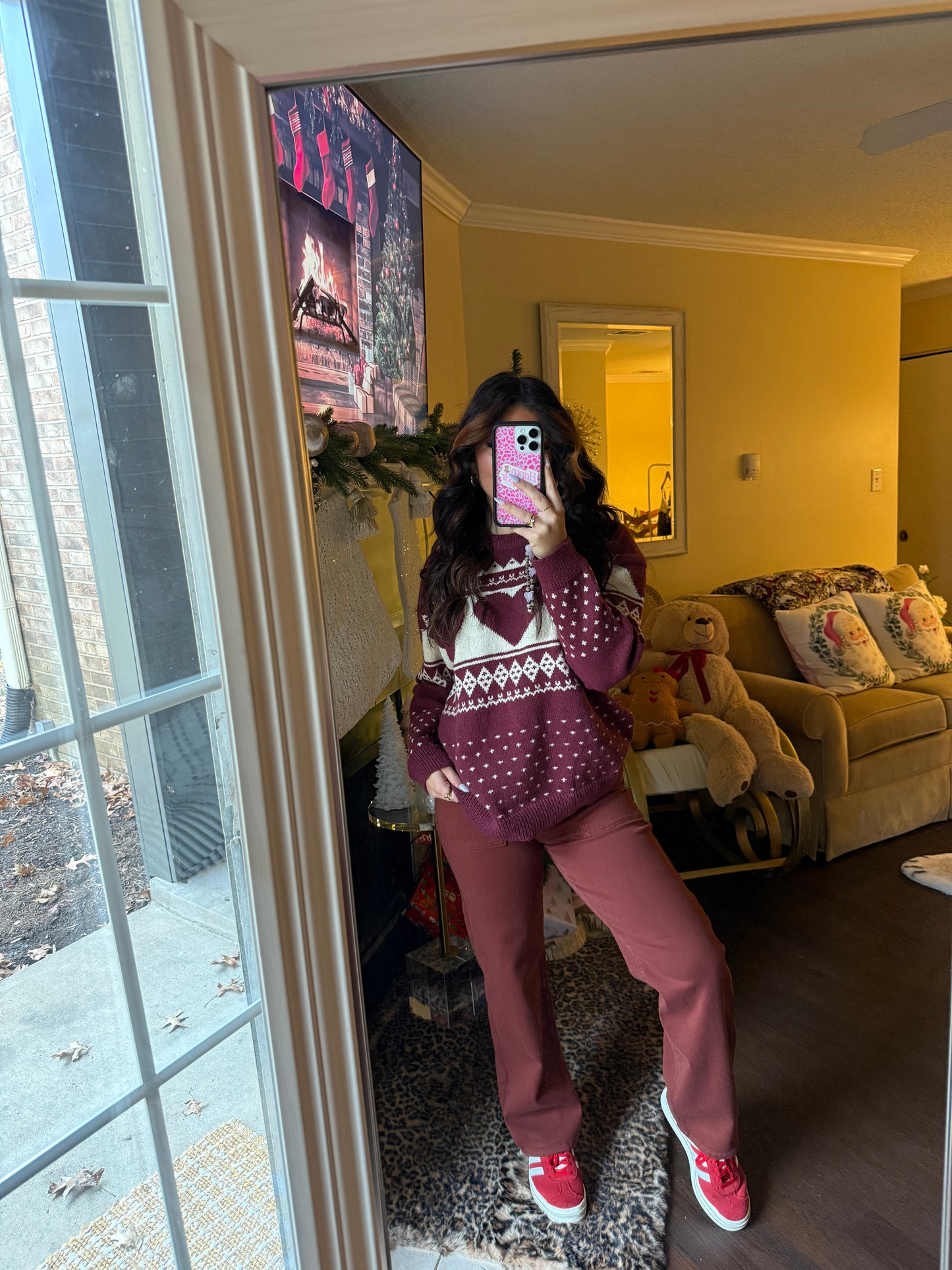 Keep it Cozy Burgundy Sweater
