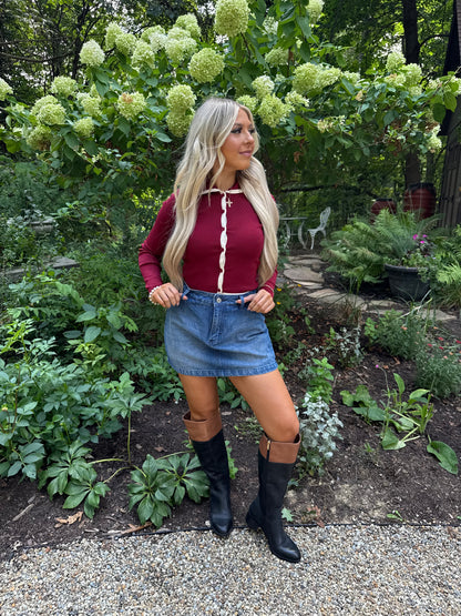 Luster Burgundy Sweater