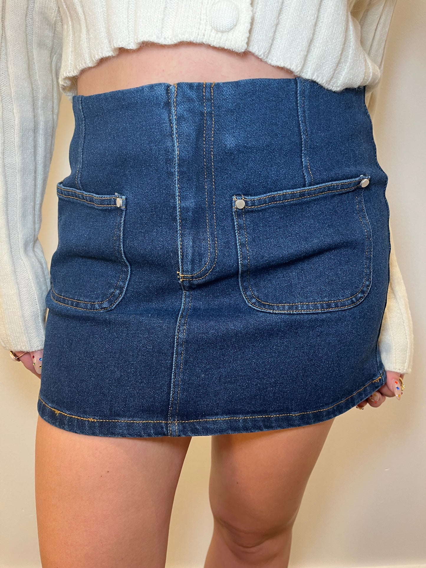 Down & Out Denim Skirt