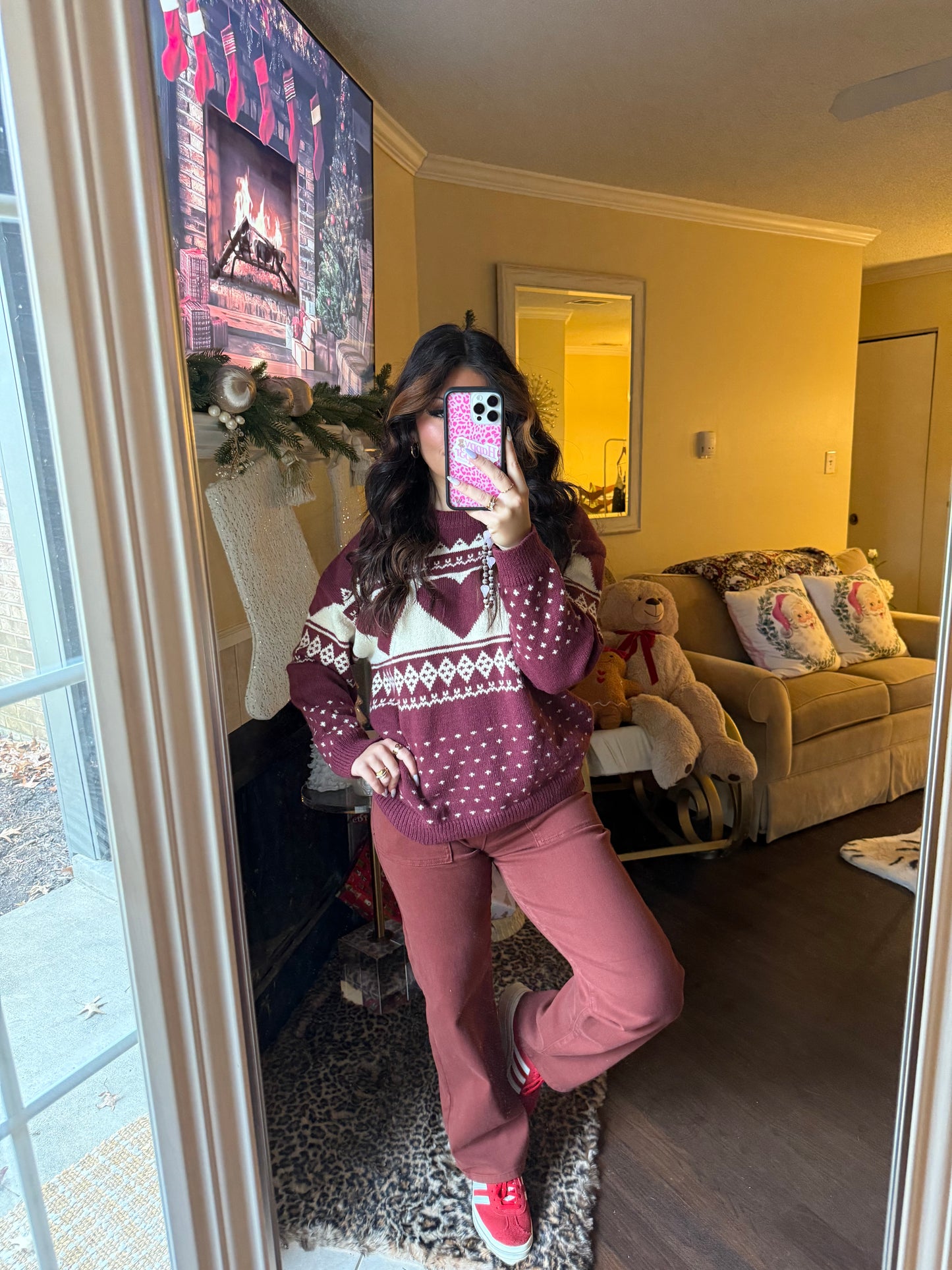 Keep it Cozy Burgundy Sweater