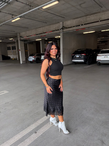 Go-To Bra Crop Tank in Black
