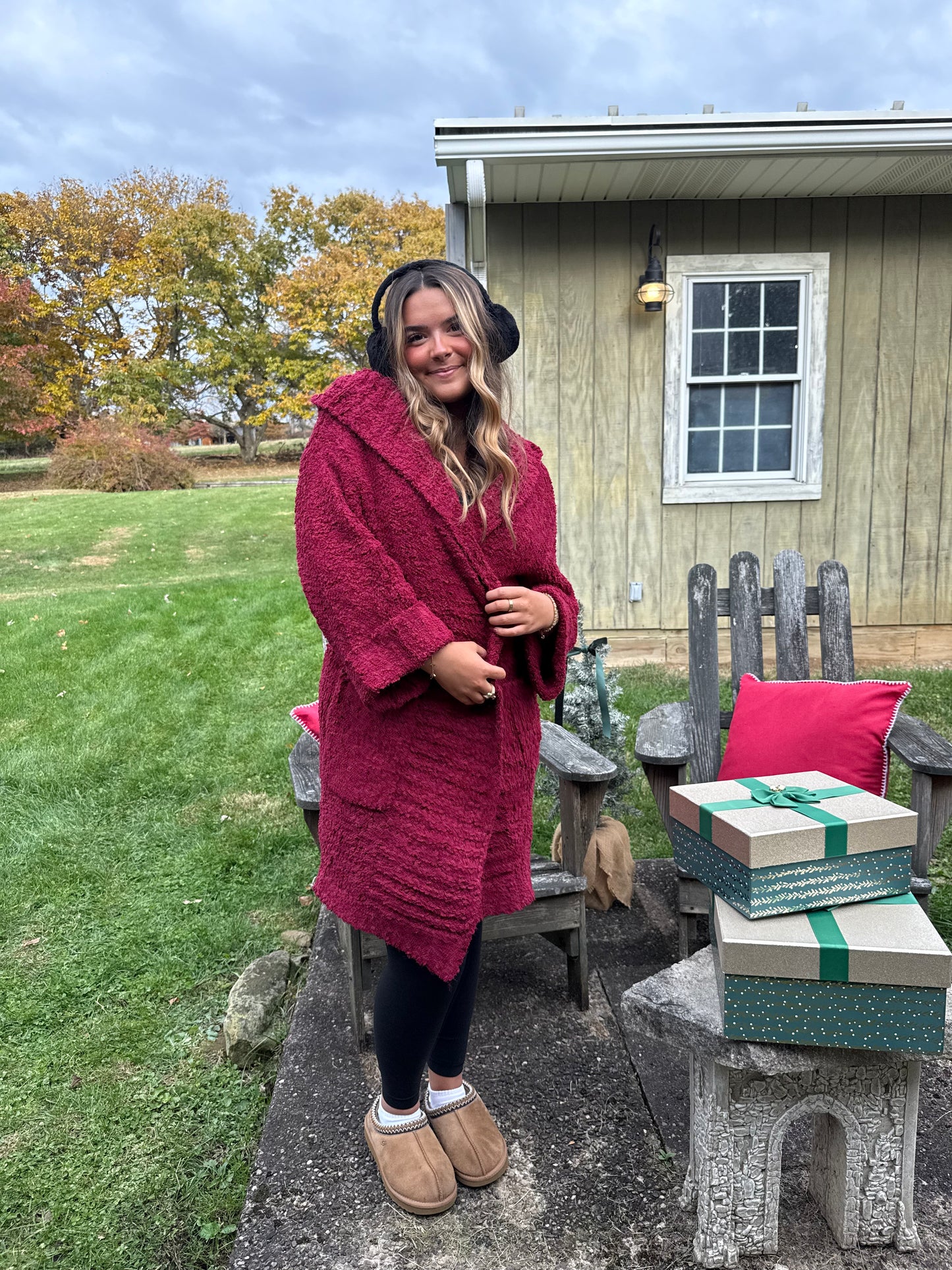 Luxe Blanket Cardi in Sangria