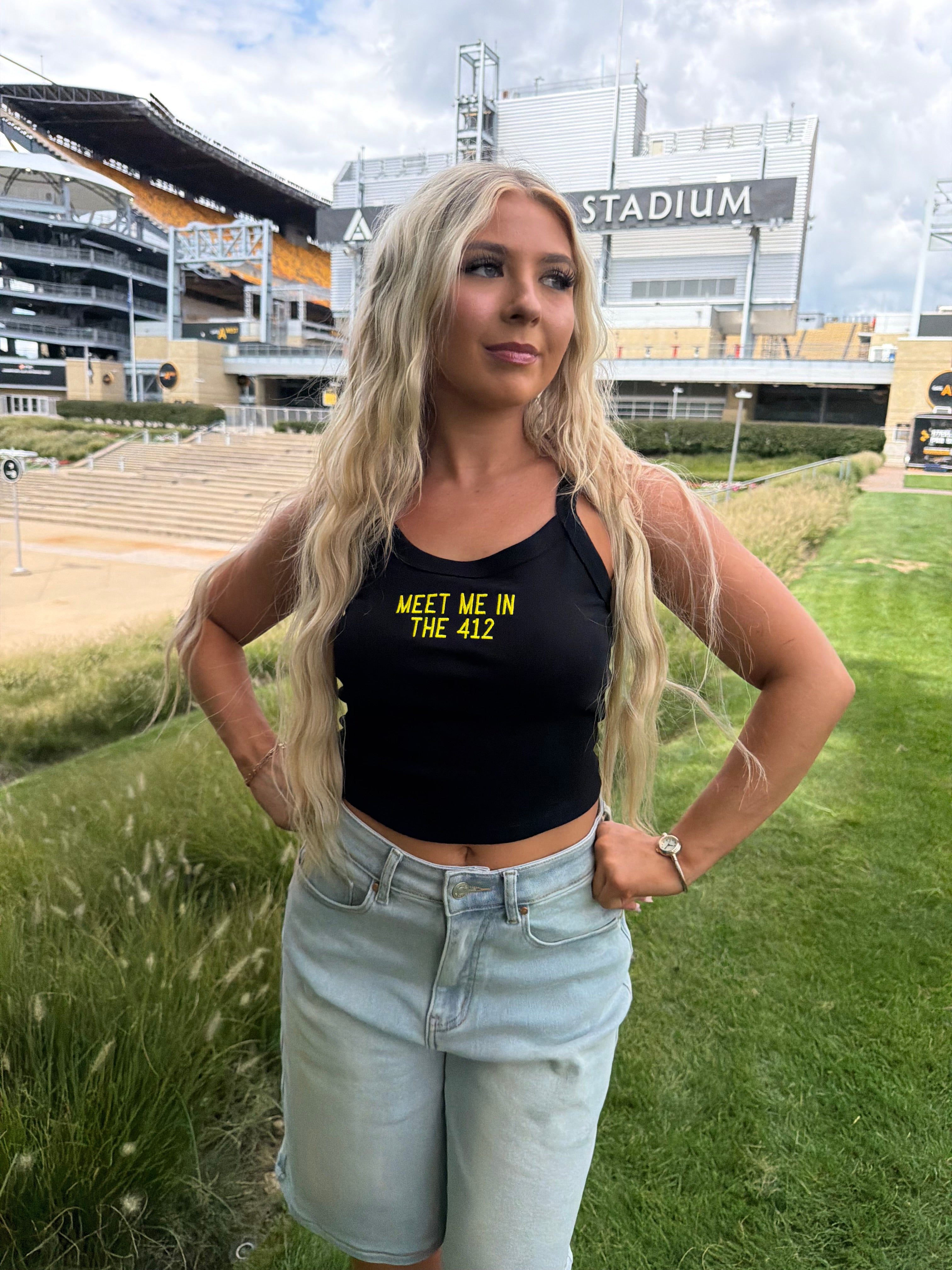 Black & Gold Tank: Meet Me in The 412 FINAL SALE