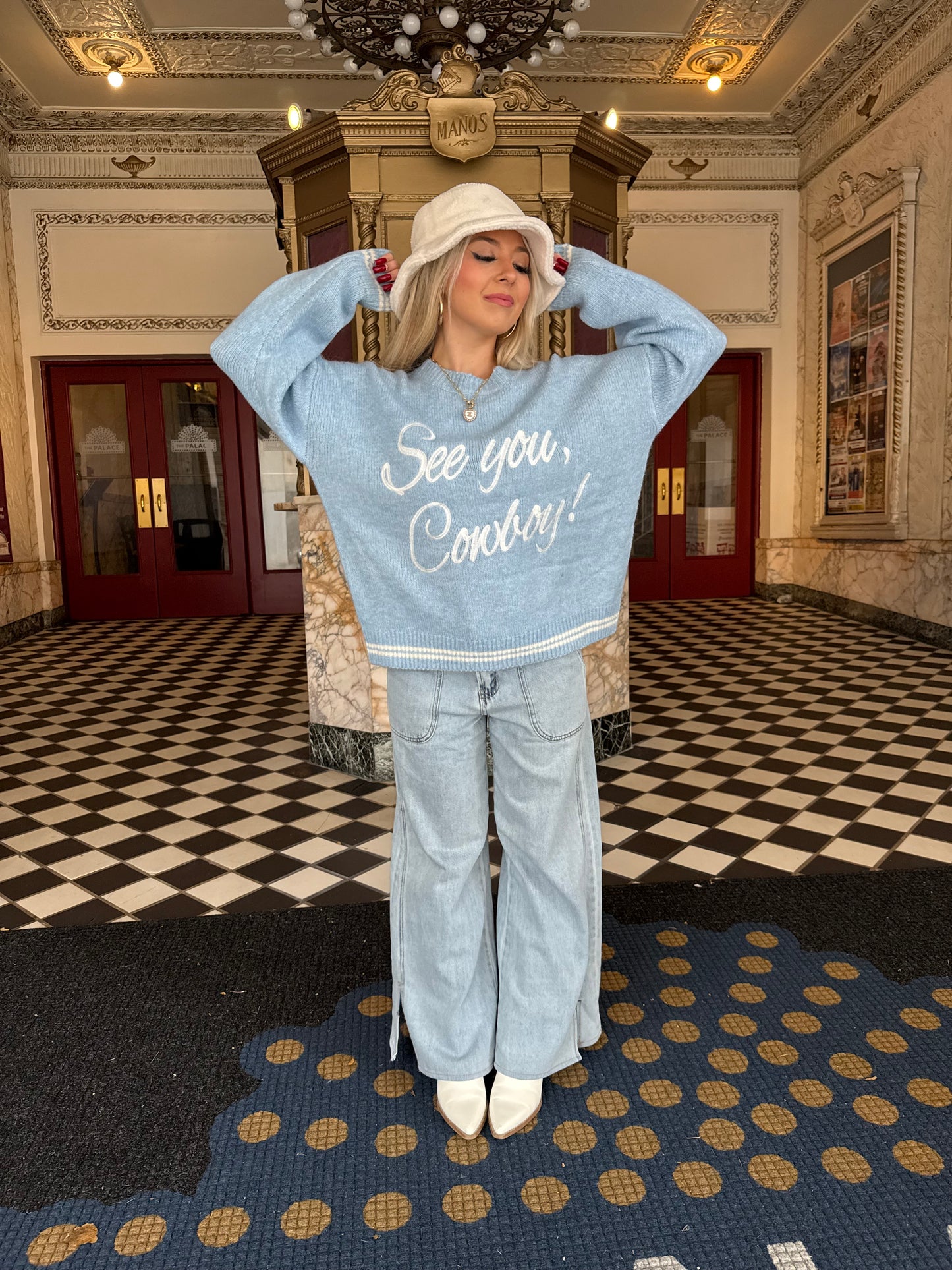 Baby Blues Cowboy Sweater