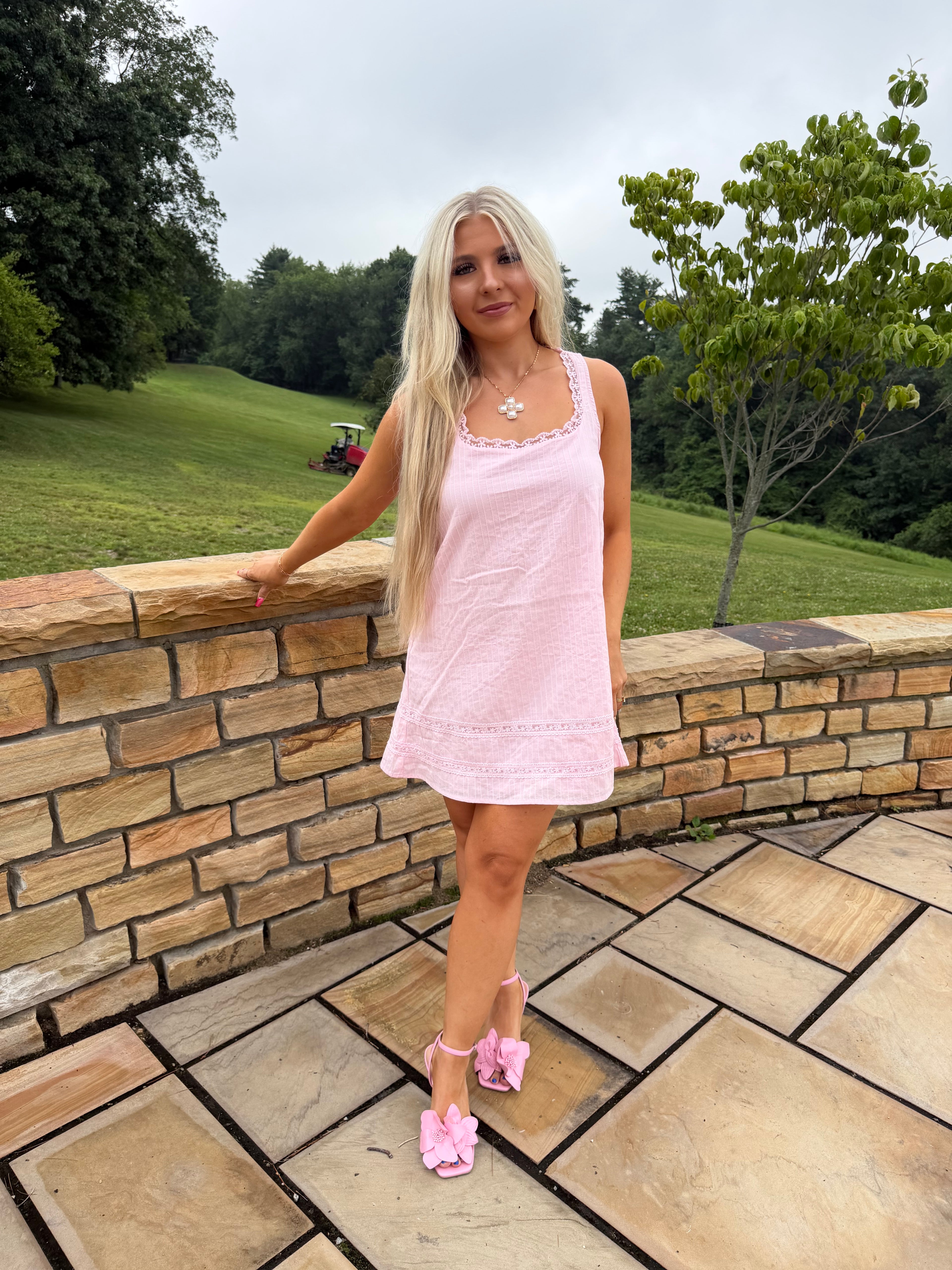 Girly Pop Mini Dress in Pink
