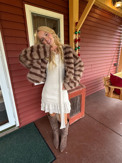 Caramel Macchiato Fur Coat