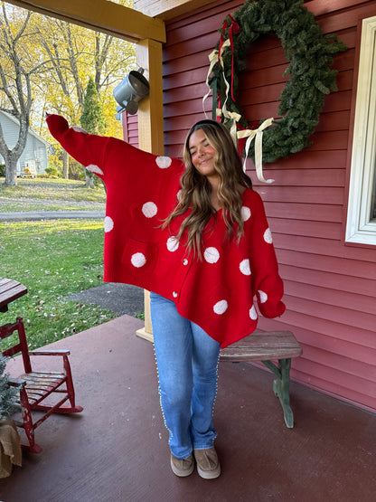 Perfectly Oversized Polka Cardi