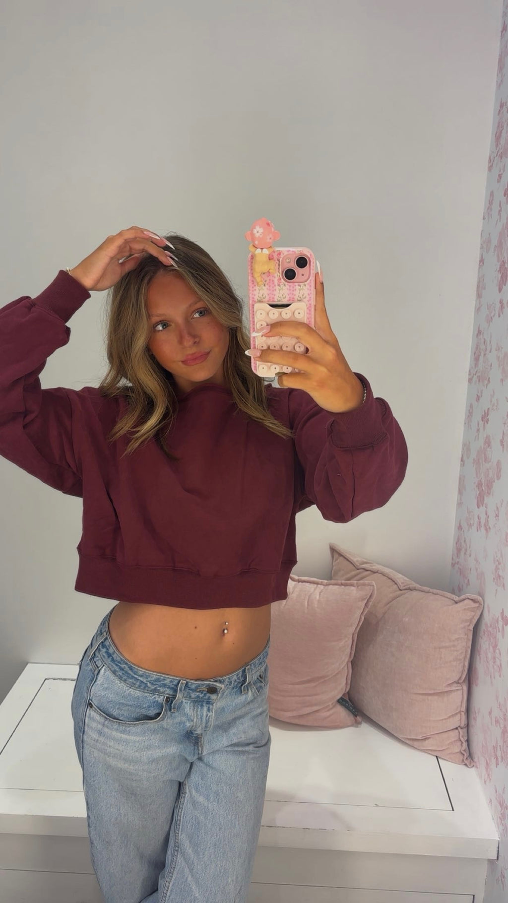 Beauty Boo One Shoulder in Burgundy