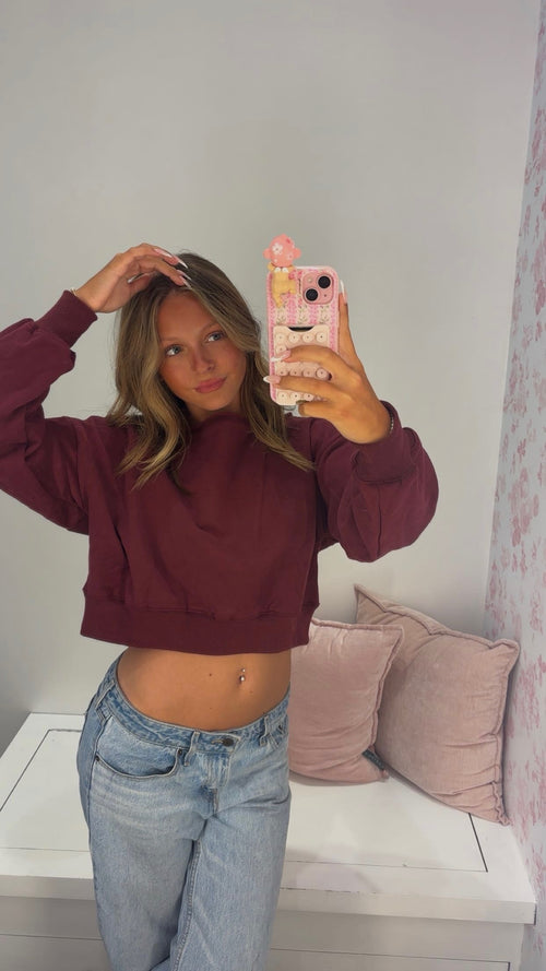 Beauty Boo One Shoulder in Burgundy