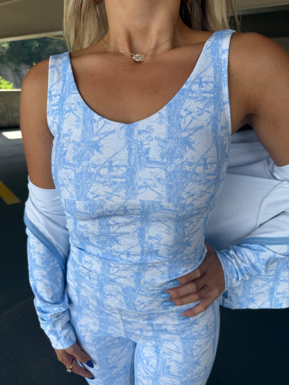 Happy Camp3r Blue Camo Top