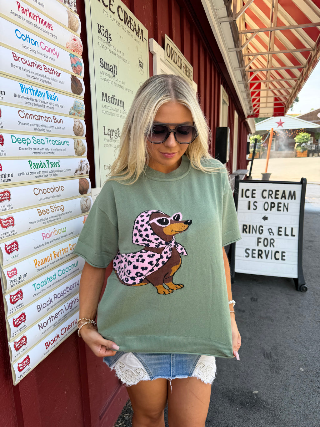Bougie Weenie Sweater SS in Olive