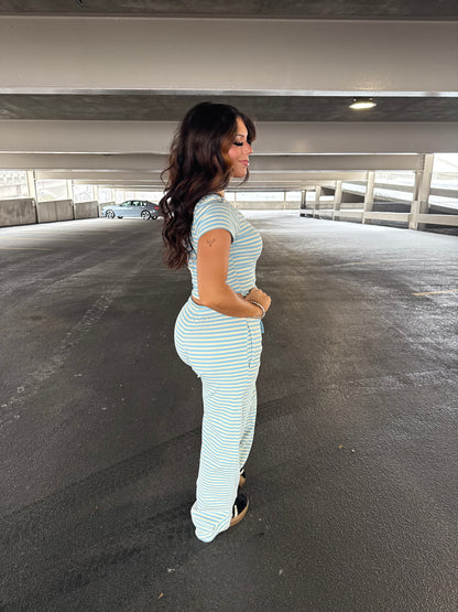 Cuffing Season Stripe Set CLOUD (TOP)