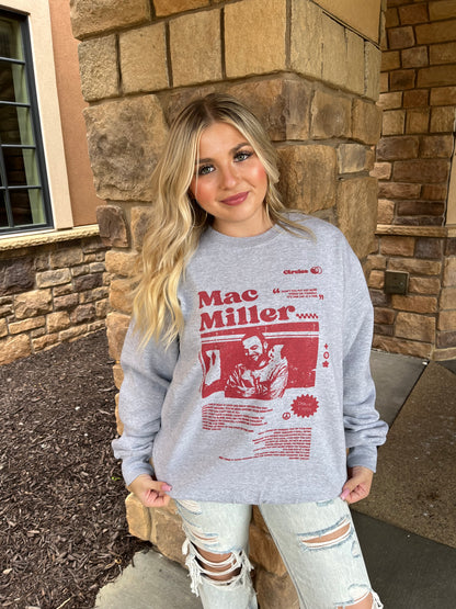 Circles Mac Miller Sweatshirt in Grey