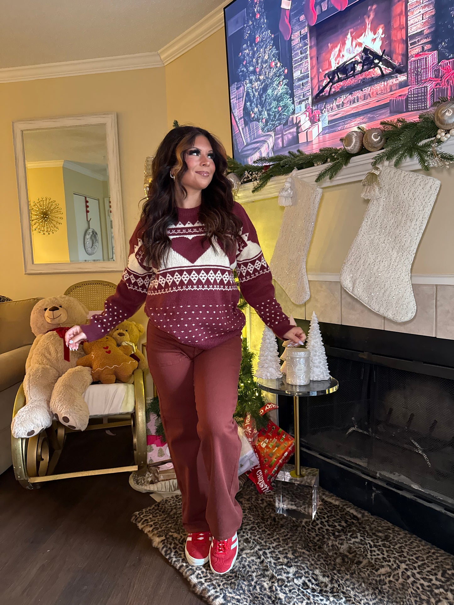 Keep it Cozy Burgundy Sweater