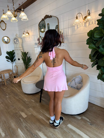 Break Your Heart Pink Romper/Dress
