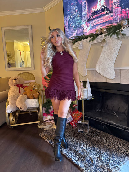 Dark Cherry Lacquer Dress