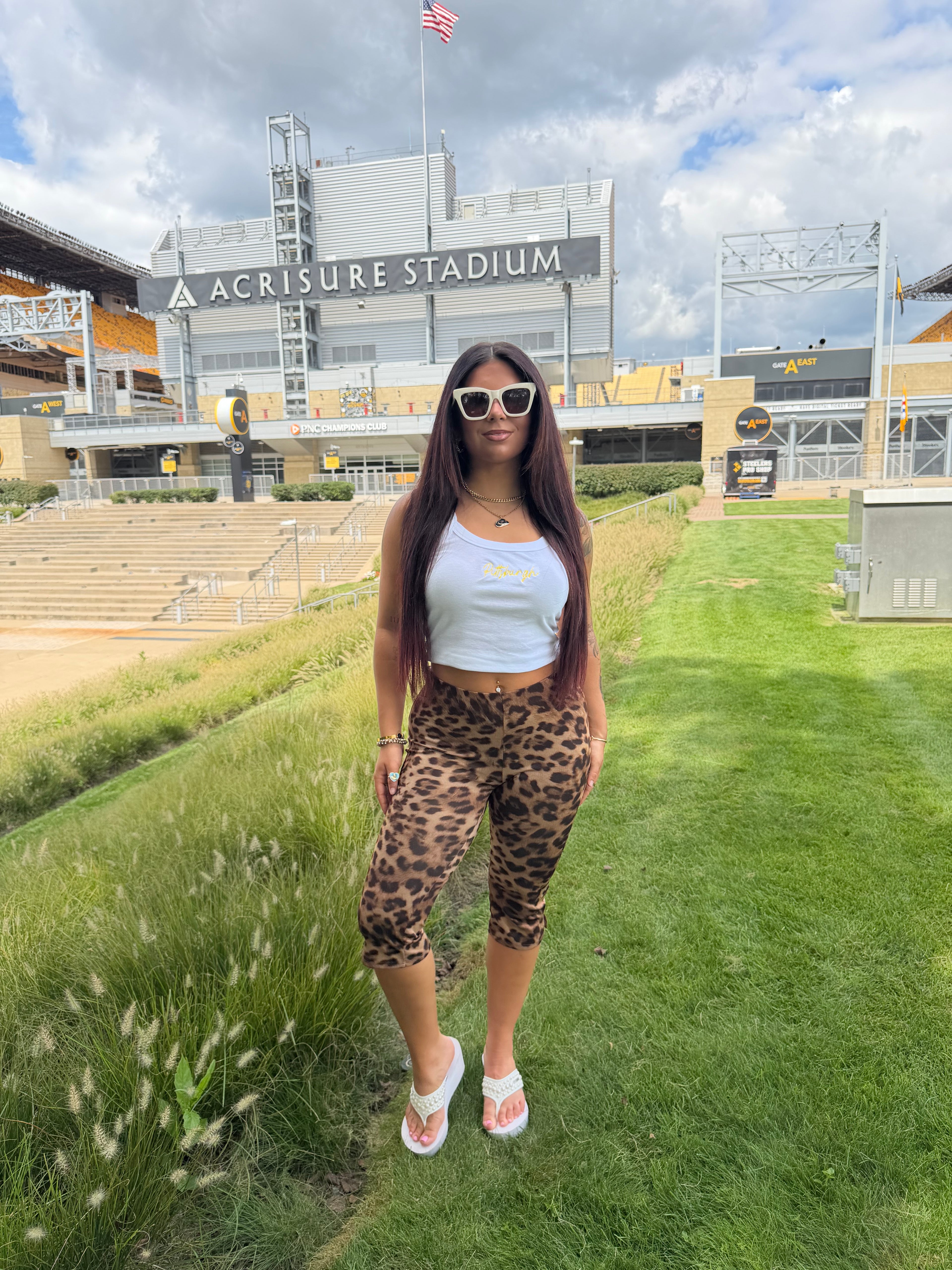 White & Gold Tank: Pittsburgh FINAL SALE