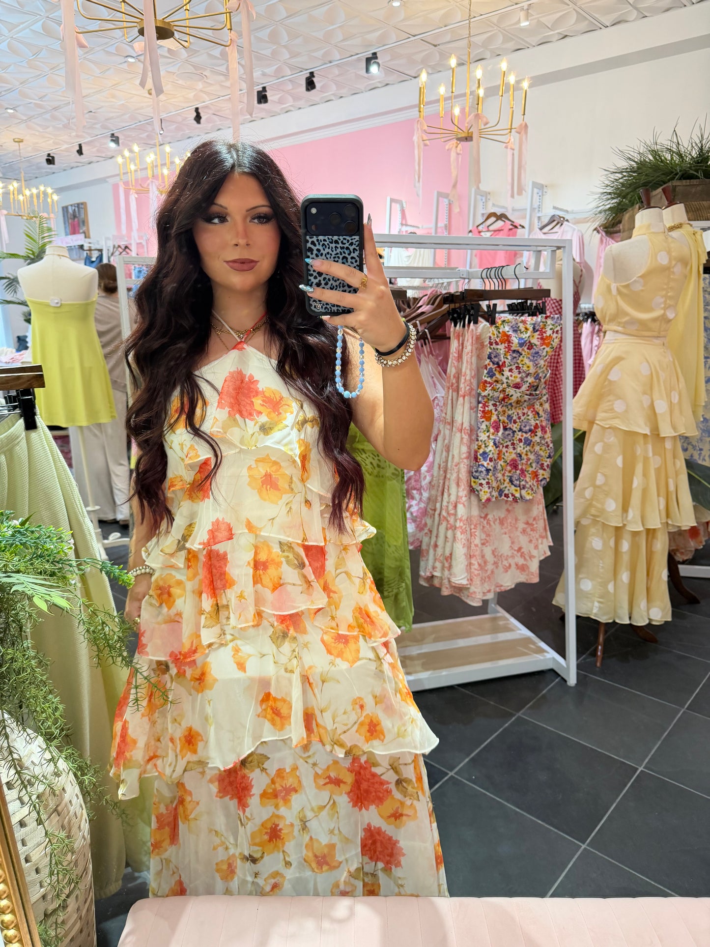 Orange You Glad Ruffled Up Maxi