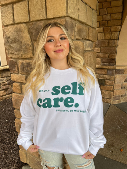 Self Care Mac Miller Sweatshirt in White