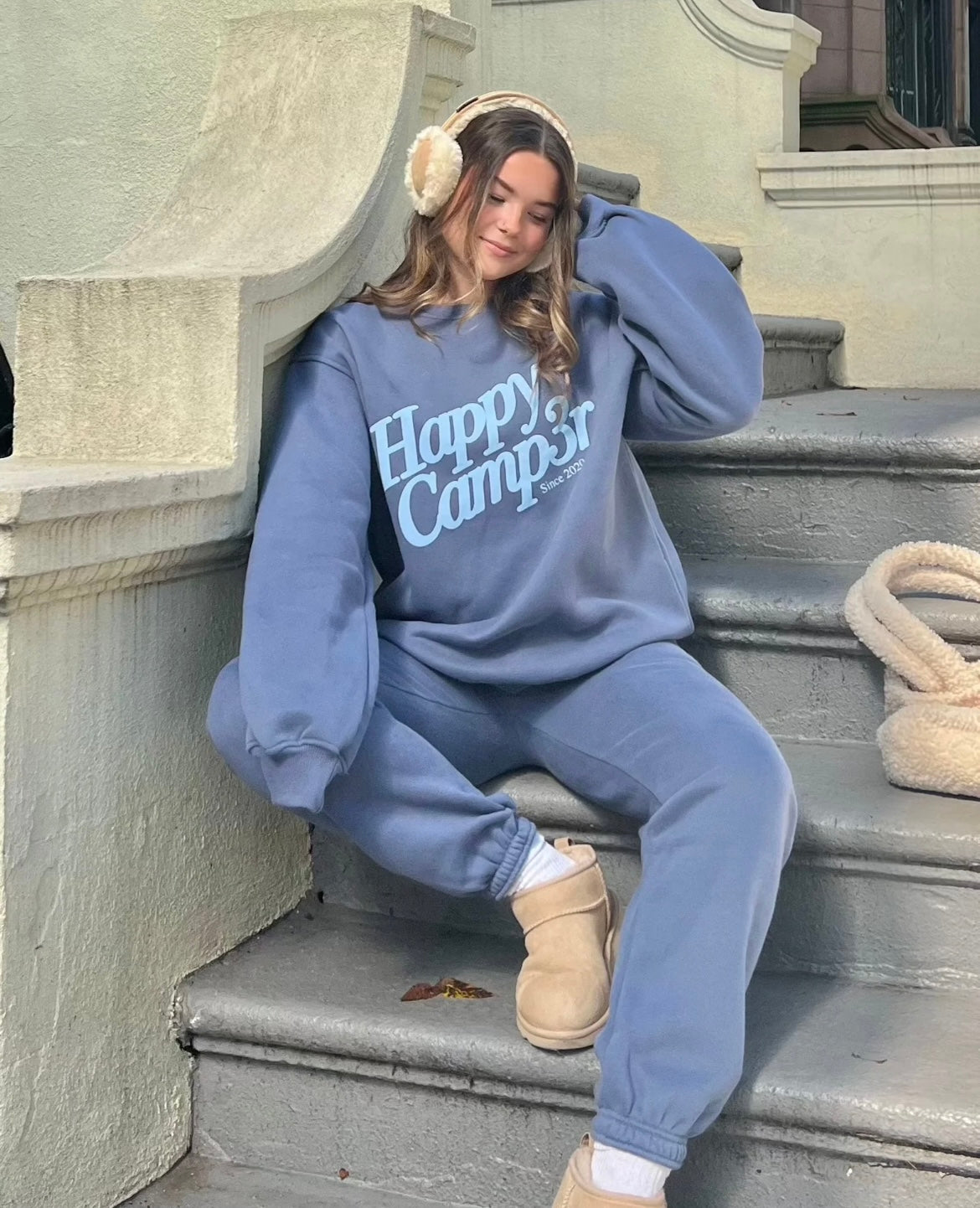 Happy Camp3r Vintage Blue Crewneck