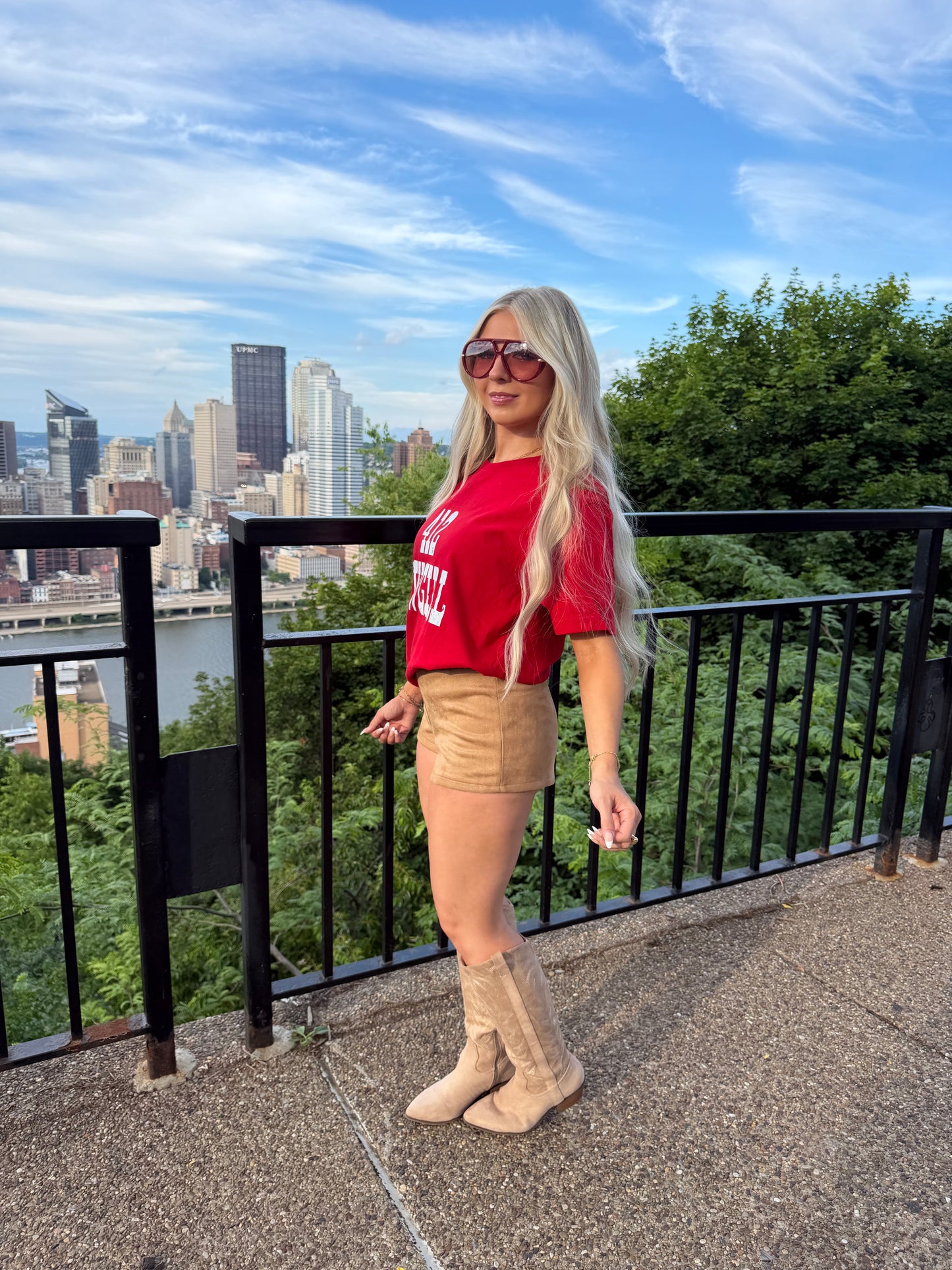 412 Cowgirl Tee RED