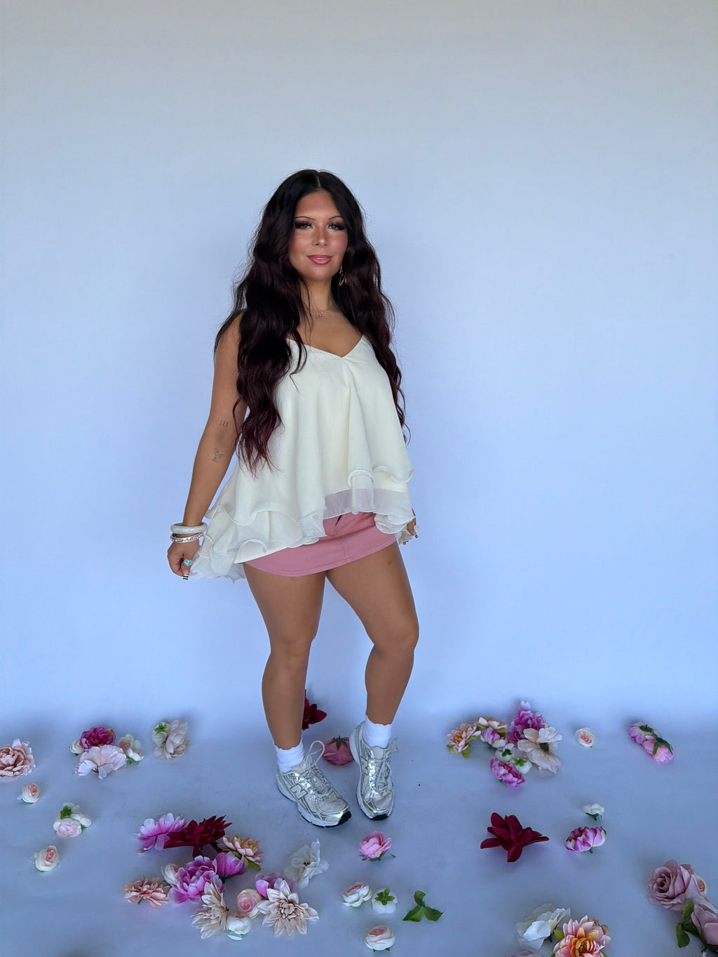 Honeybee Tank in Cream FINAL SALE