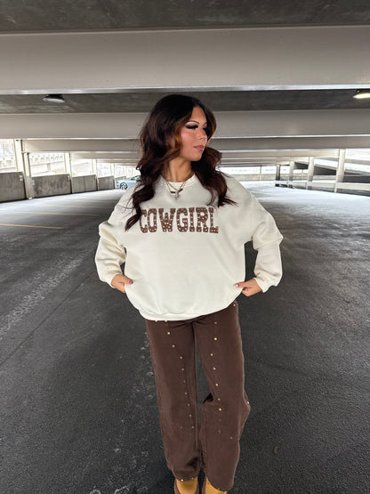 Cowgirl Rhinestone Crewneck