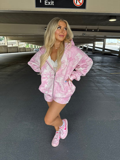 Happy Camp3r Soft Pink Camo Shorts