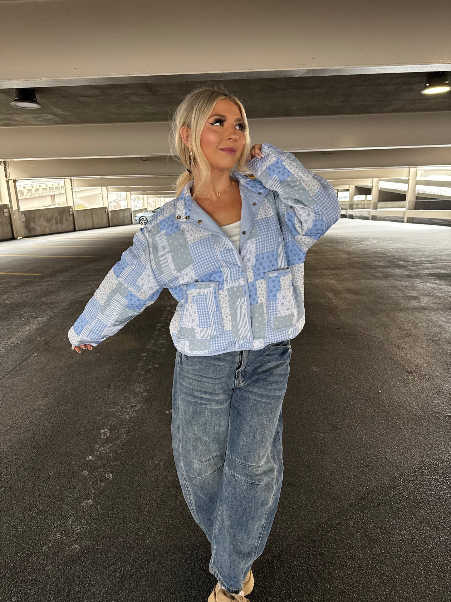 Patchwork Blues Puffer