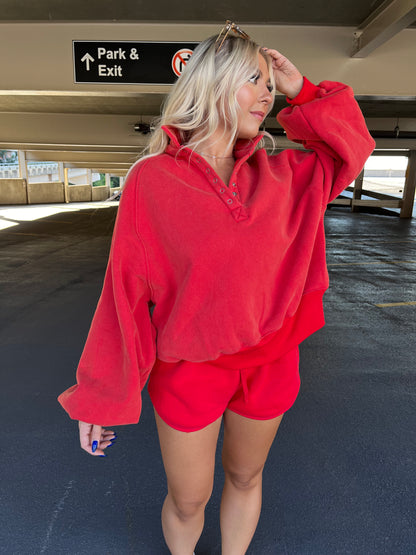 Piper Pullover in Red