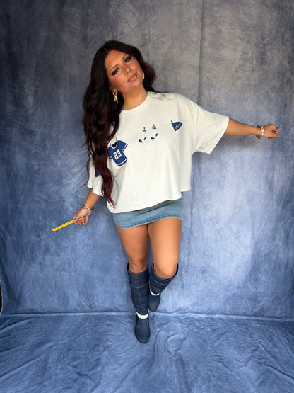 Game Day Graphic Tee in Blue
