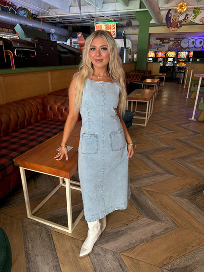 Dione’s Denim Midi Dress