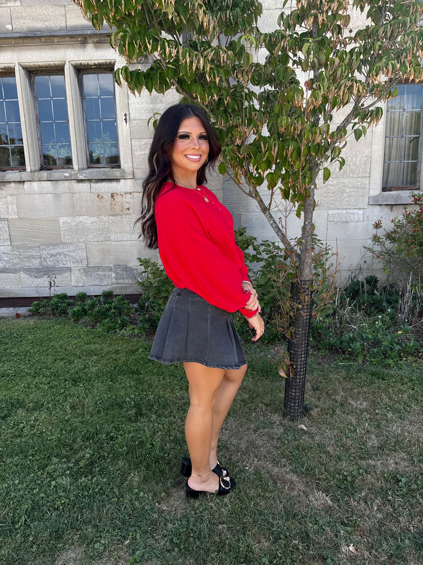 Cherry Red Pullover Sweater