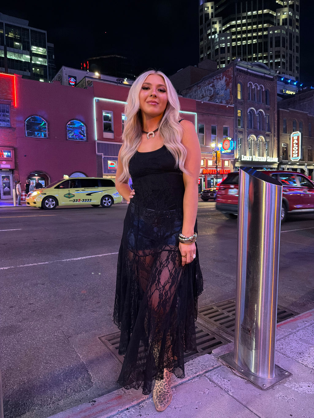 Long Lost Rodeo Lace Maxi in Black