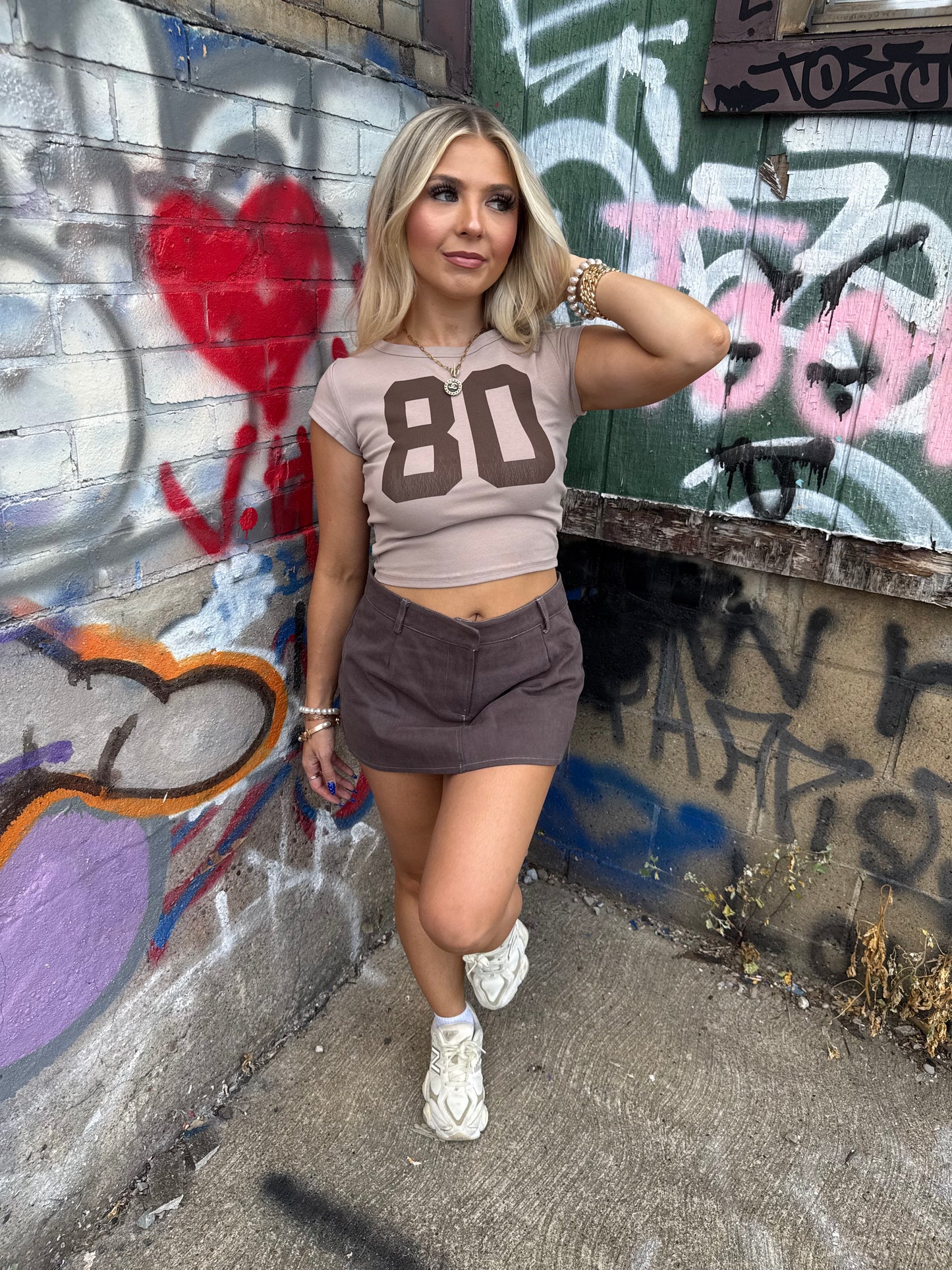 Totally Twill Skirt in Deep Grey