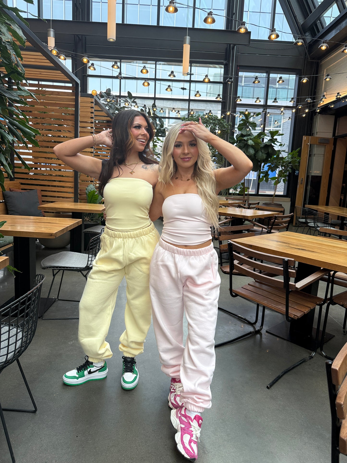 So Fetch Sweatpants in Pale Yellow