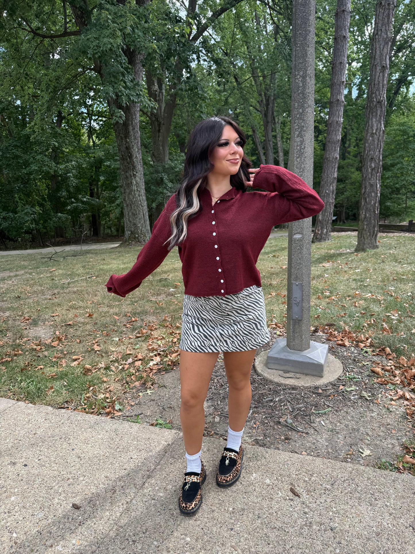 Bout Time Burgundy Cardi