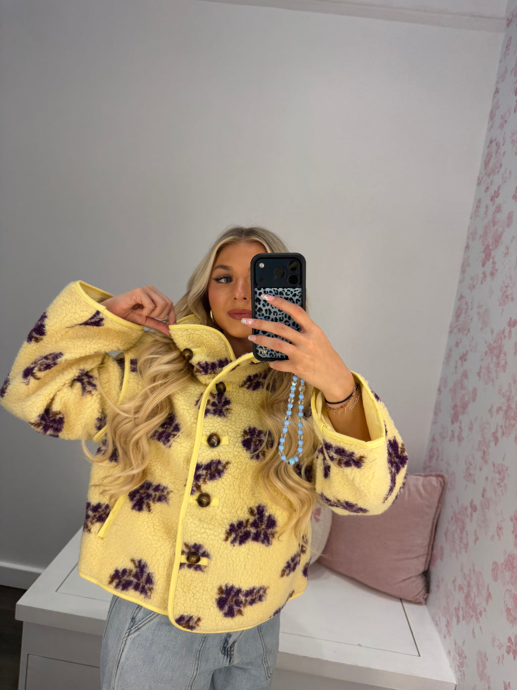 Lemon Floral Fleece