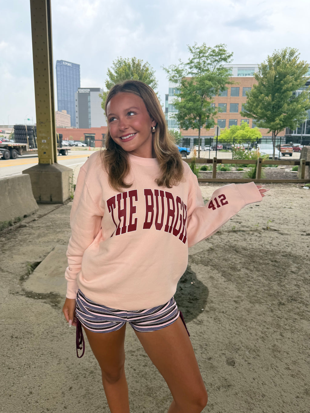 The Burgh 412 Crew Pink/Maroon