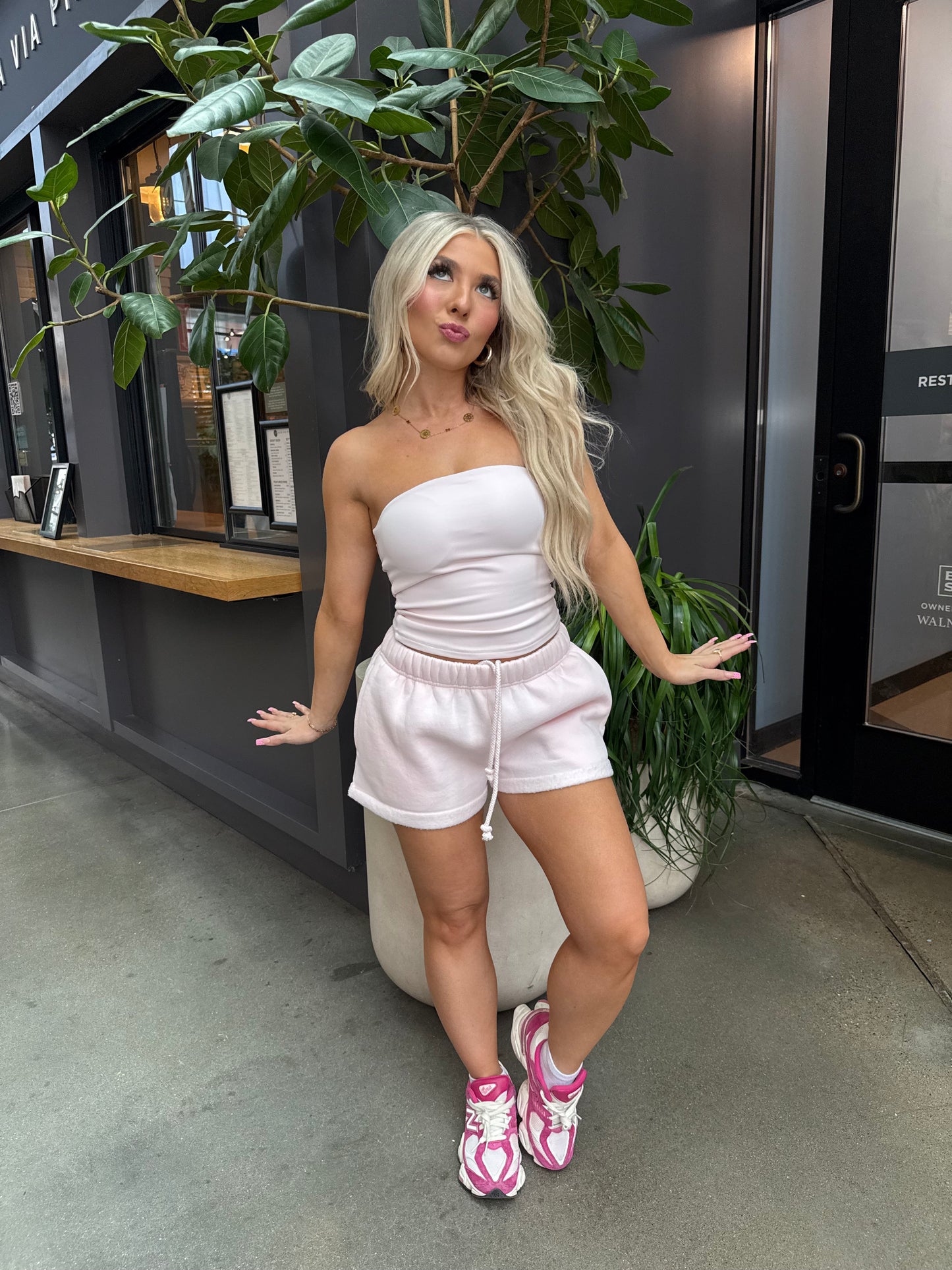 Never Lie Tube Top in Pale Pink