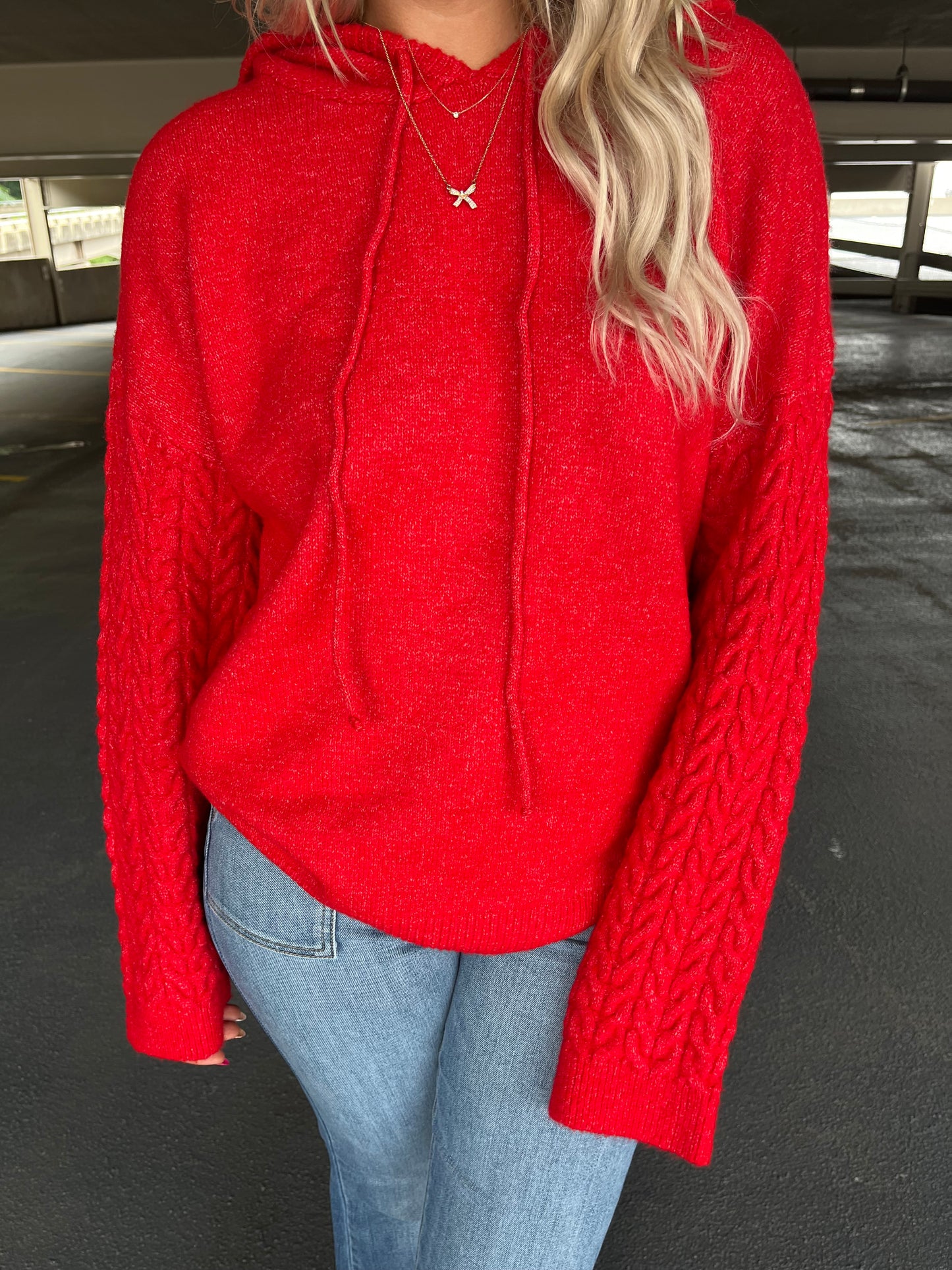 Hopeless Romantic Hoodie in Red