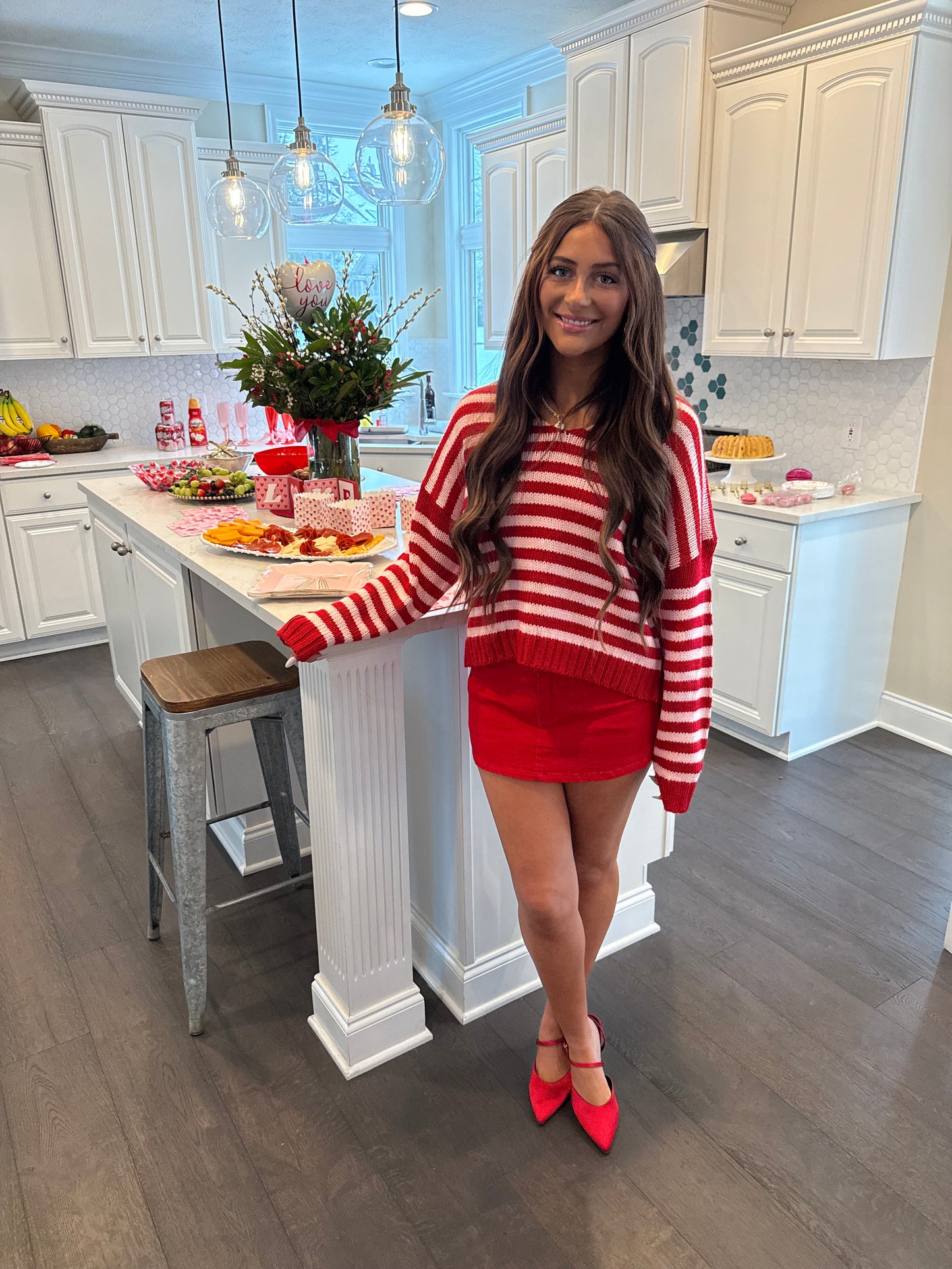 February Feelings Stripe Sweater