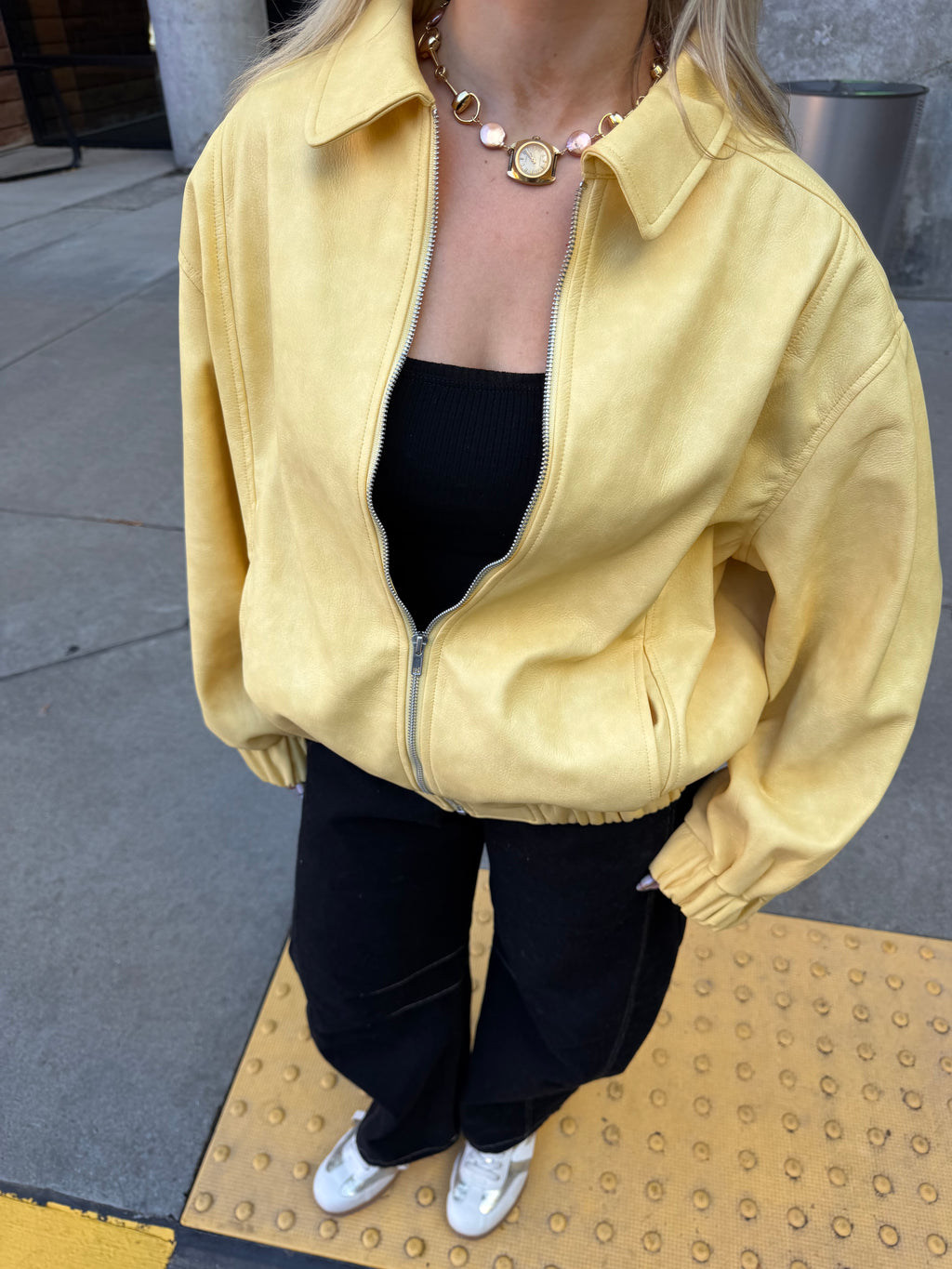 Butter Leather Bomber
