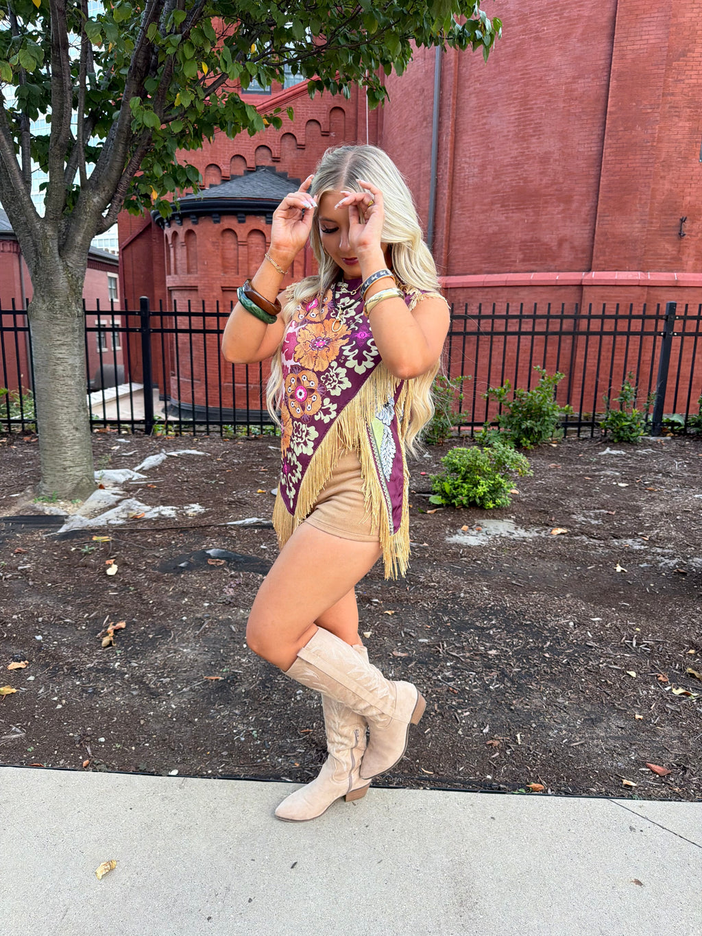 Wine & Dine Fringe Fall Top