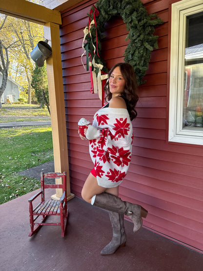 Merry Snowflake Oversized Cardi