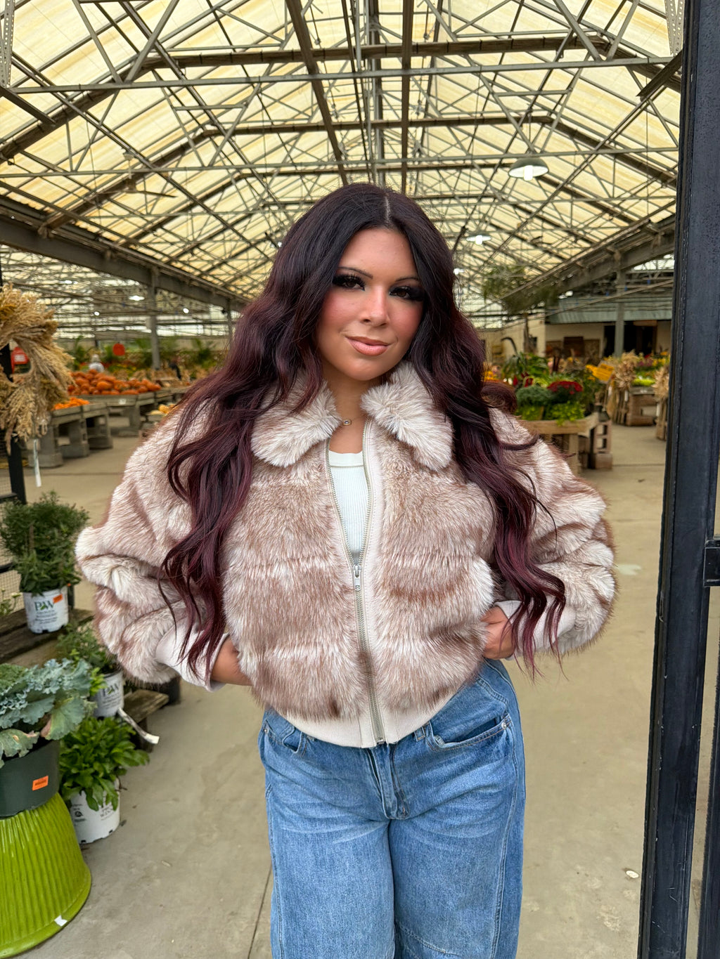 Donatelli Zip Up Fur Coat