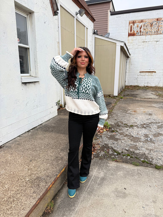 Coldwell Hunter Green Sweater